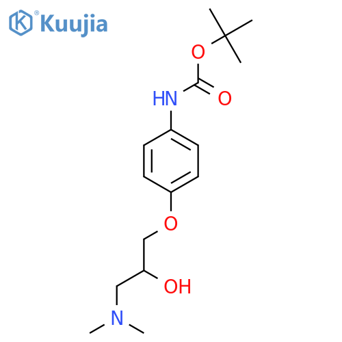 tert-butyl N-{4-[3-(dimethylamino)-2-hydroxypropoxy]phenyl}carbamate structure