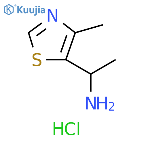 5-Thiazolemethanamine, α,4-dimethyl-, hydrochloride (1:2) structure