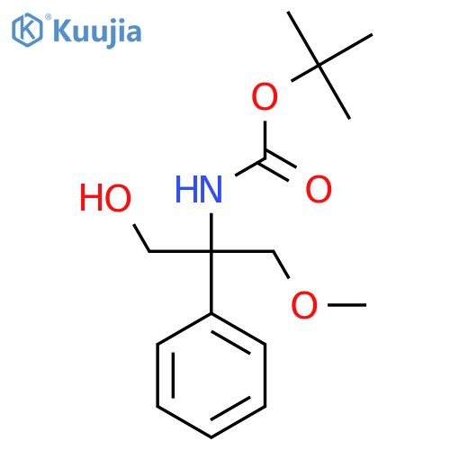 tert-butyl N-(1-hydroxy-3-methoxy-2-phenylpropan-2-yl)carbamate structure