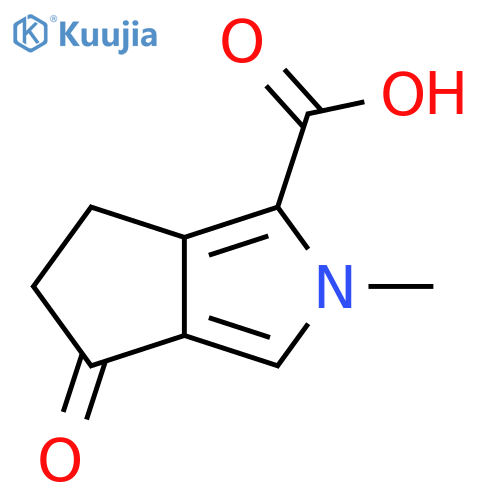 2-methyl-6-oxo-4,5-dihydrocyclopenta[c]pyrrole-3-carboxylic acid structure