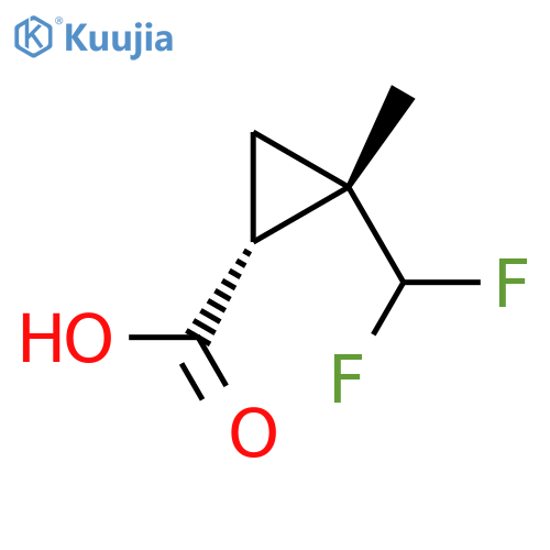 (1R,2S)-2-(Difluoromethyl)-2-methylcyclopropane-1-carboxylic acid structure