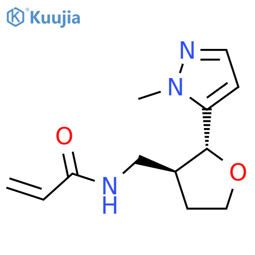N-{[(2R,3S)-2-(1-methyl-1H-pyrazol-5-yl)oxolan-3-yl]methyl}prop-2-enamide structure