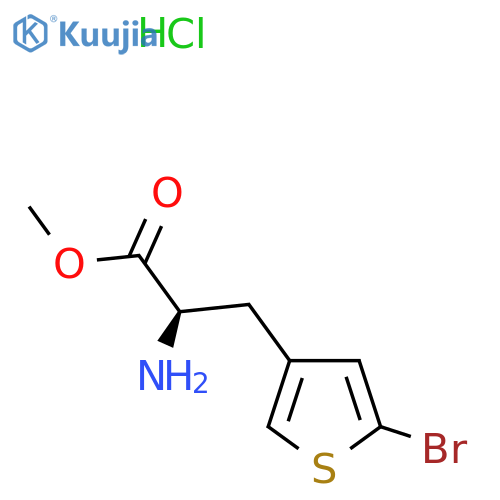 Methyl (2R)-2-amino-3-(5-bromothiophen-3-yl)propanoate;hydrochloride structure