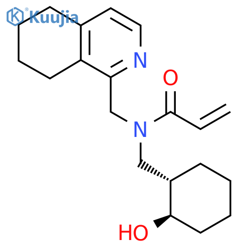 N-[[(1S,2R)-2-Hydroxycyclohexyl]methyl]-N-(5,6,7,8-tetrahydroisoquinolin-1-ylmethyl)prop-2-enamide structure