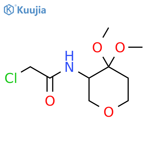 2-Chloro-N-(4,4-dimethoxyoxan-3-yl)acetamide structure