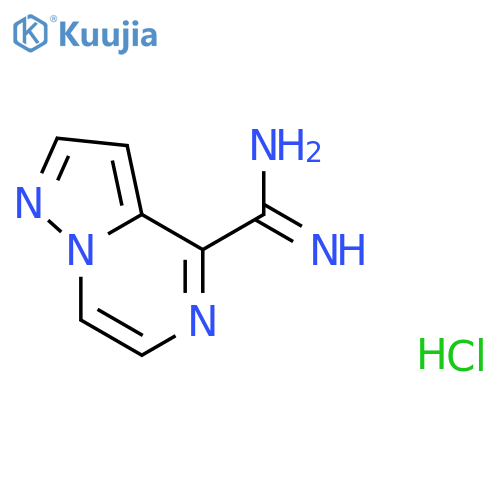 Pyrazolo[1,5-a]pyrazine-4-carboximidamide;hydrochloride structure