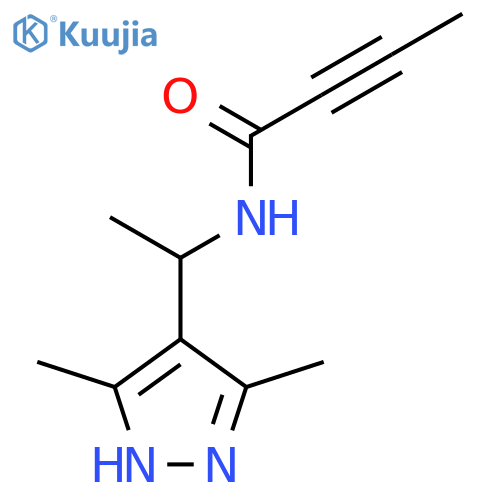 N-1-(3,5-dimethyl-1H-pyrazol-4-yl)ethylbut-2-ynamide structure