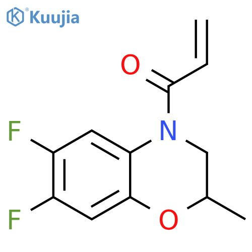 1-(6,7-difluoro-2-methyl-3,4-dihydro-2H-1,4-benzoxazin-4-yl)prop-2-en-1-one structure