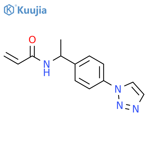 N-{1-4-(1H-1,2,3-triazol-1-yl)phenylethyl}prop-2-enamide structure