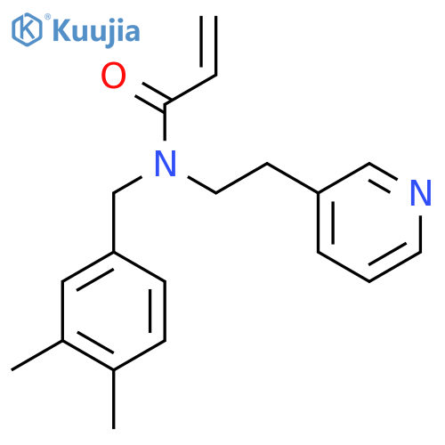 N-[(3,4-Dimethylphenyl)methyl]-N-(2-pyridin-3-ylethyl)prop-2-enamide structure
