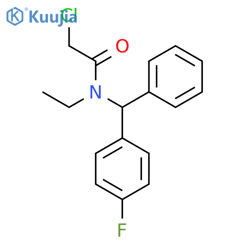 2-Chloro-N-ethyl-N-[(4-fluorophenyl)-phenylmethyl]acetamide structure