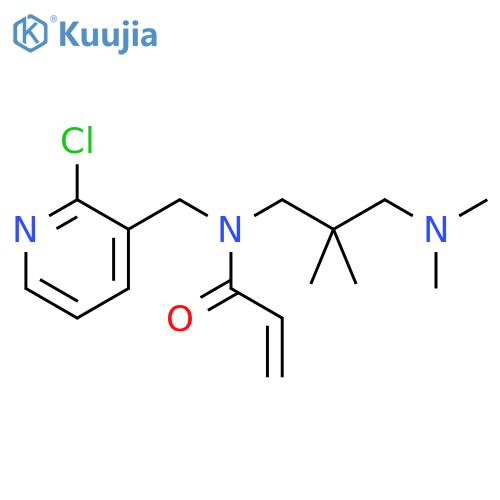 N-[(2-Chloropyridin-3-yl)methyl]-N-[3-(dimethylamino)-2,2-dimethylpropyl]prop-2-enamide structure
