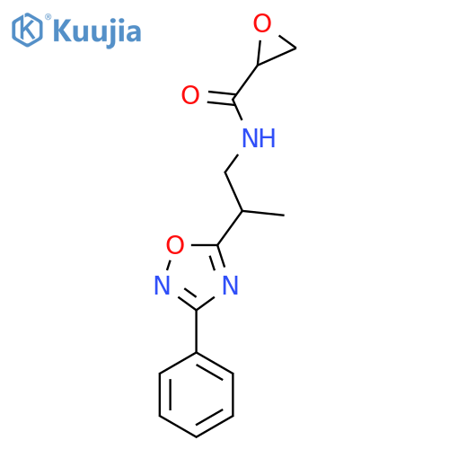 N-[2-(3-Phenyl-1,2,4-oxadiazol-5-yl)propyl]oxirane-2-carboxamide structure