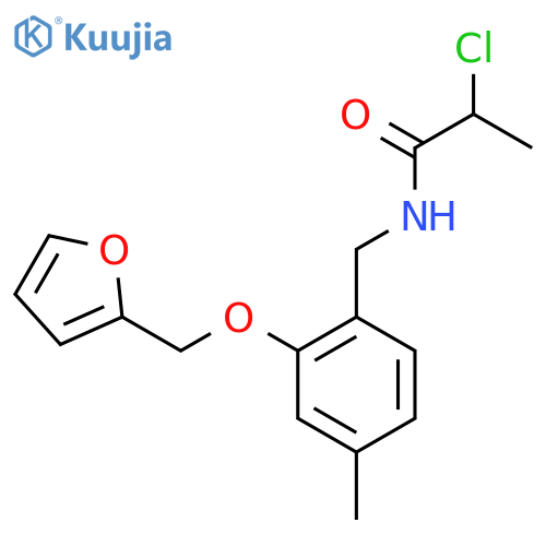 2-Chloro-N-[[2-(furan-2-ylmethoxy)-4-methylphenyl]methyl]propanamide structure