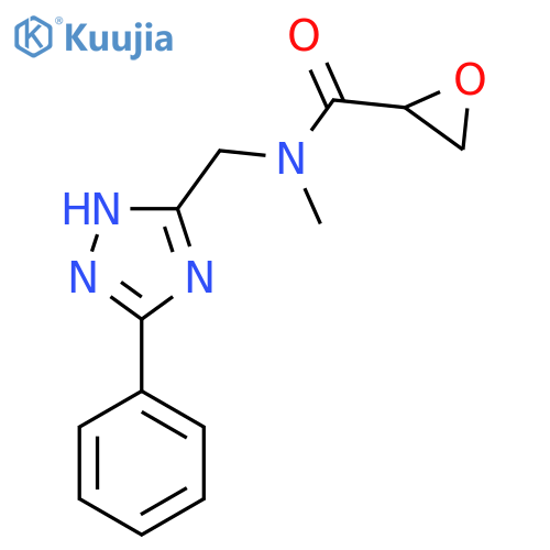 N-Methyl-N-[(3-phenyl-1H-1,2,4-triazol-5-yl)methyl]oxirane-2-carboxamide structure