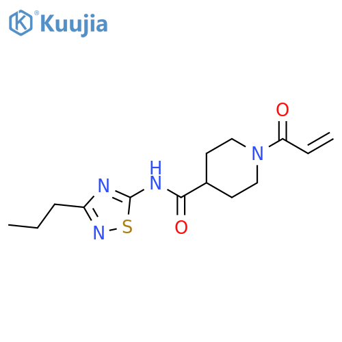 1-(1-Oxo-2-propen-1-yl)-N-(3-propyl-1,2,4-thiadiazol-5-yl)-4-piperidinecarboxamide structure