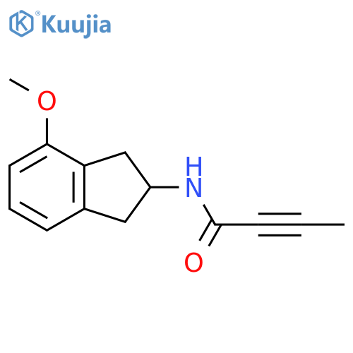 N-(4-Methoxy-2,3-dihydro-1H-inden-2-yl)but-2-ynamide structure