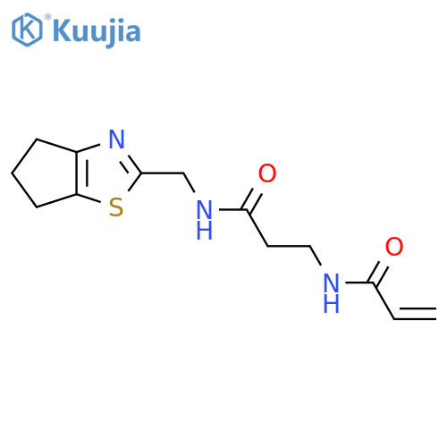 N-{2-({4H,5H,6H-cyclopentad1,3thiazol-2-yl}methyl)carbamoylethyl}prop-2-enamide structure