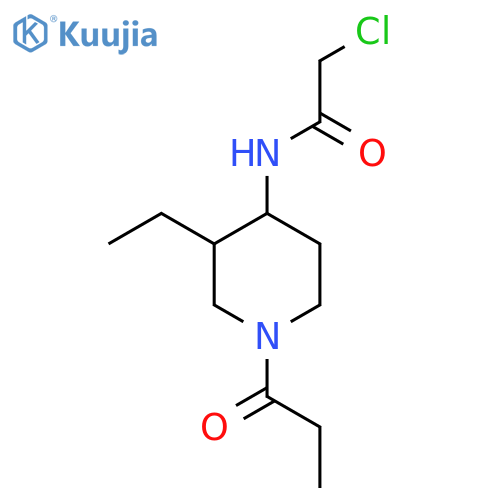 2-Chloro-N-(3-ethyl-1-propanoylpiperidin-4-yl)acetamide structure