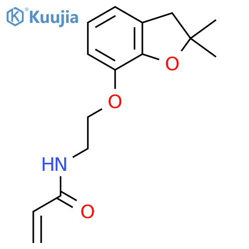 N-{2-(2,2-dimethyl-2,3-dihydro-1-benzofuran-7-yl)oxyethyl}prop-2-enamide structure