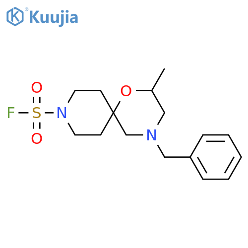 2-Methyl-4-(phenylmethyl)-1-oxa-4,9-diazaspiro[5.5]undecane-9-sulfonyl fluoride structure
