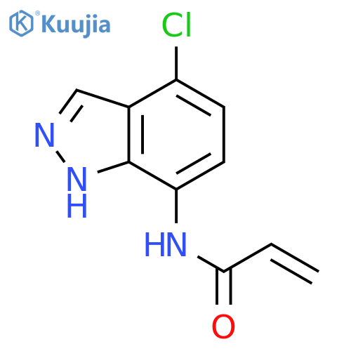N-(4-chloro-1H-indazol-7-yl)prop-2-enamide structure