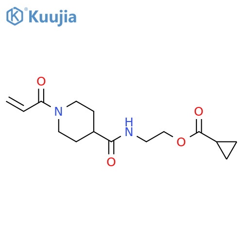 2-[[[1-(1-Oxo-2-propen-1-yl)-4-piperidinyl]carbonyl]amino]ethyl cyclopropanecarboxylate structure