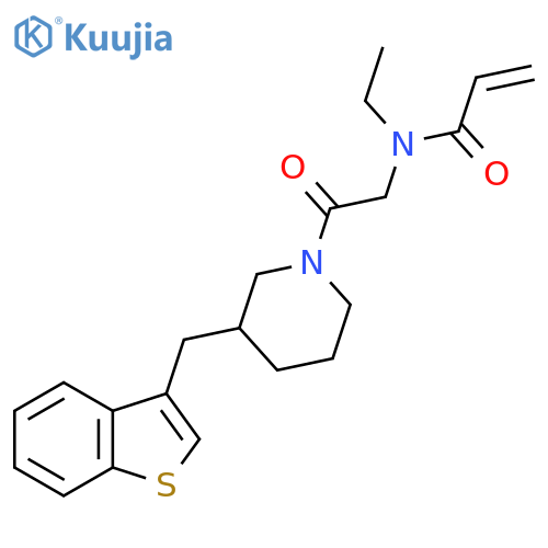 N-(2-{3-[(1-benzothiophen-3-yl)methyl]piperidin-1-yl}-2-oxoethyl)-N-ethylprop-2-enamide structure