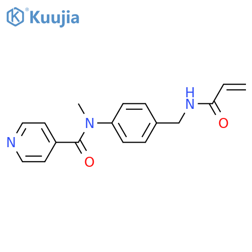 N-Methyl-N-[4-[[(1-oxo-2-propen-1-yl)amino]methyl]phenyl]-4-pyridinecarboxamide structure
