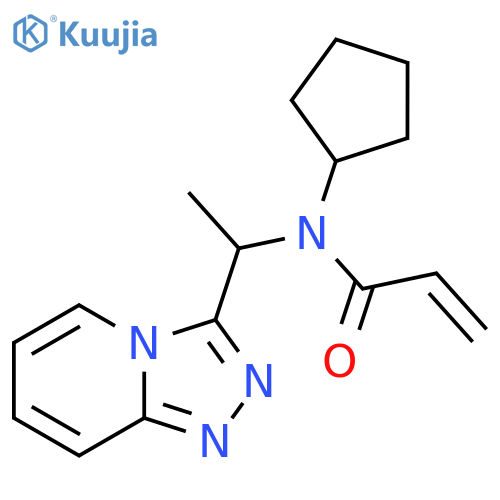 N-Cyclopentyl-N-[1-([1,2,4]triazolo[4,3-a]pyridin-3-yl)ethyl]prop-2-enamide structure
