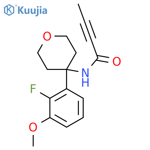 N-[4-(2-Fluoro-3-methoxyphenyl)oxan-4-yl]but-2-ynamide structure
