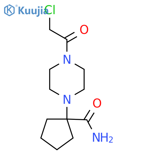 1-4-(2-chloroacetyl)piperazin-1-ylcyclopentane-1-carboxamide structure