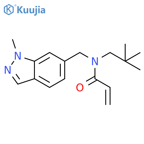 N-(2,2-Dimethylpropyl)-N-[(1-methylindazol-6-yl)methyl]prop-2-enamide structure