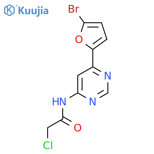 N-[6-(5-Bromofuran-2-yl)pyrimidin-4-yl]-2-chloroacetamide structure