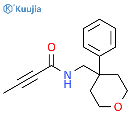 N-(4-phenyloxan-4-yl)methylbut-2-ynamide structure