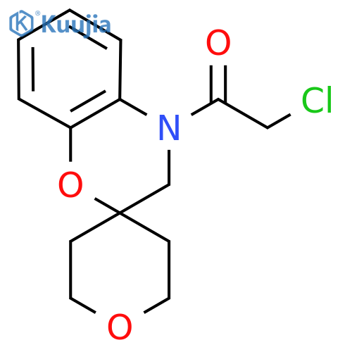2-chloro-1-{3,4-dihydrospiro1,4-benzoxazine-2,4'-oxan-4-yl}ethan-1-one structure