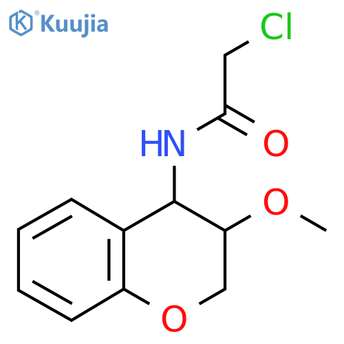 2-chloro-N-(3-methoxy-3,4-dihydro-2H-1-benzopyran-4-yl)acetamide structure