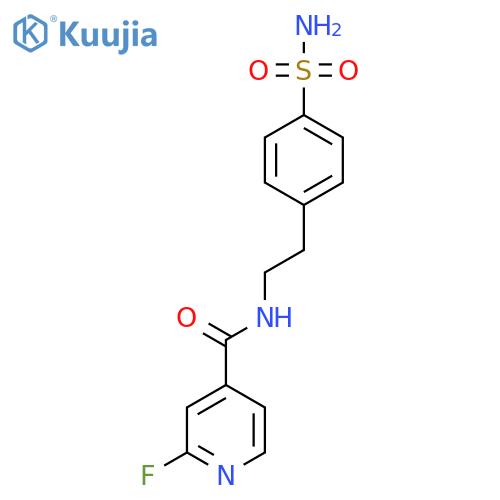2-Fluoro-N-[2-(4-sulfamoylphenyl)ethyl]pyridine-4-carboxamide structure