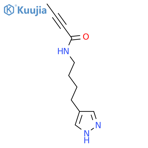 N-4-(1H-pyrazol-4-yl)butylbut-2-ynamide structure