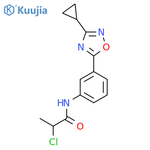 2-Chloro-N-[3-(3-cyclopropyl-1,2,4-oxadiazol-5-yl)phenyl]propanamide structure