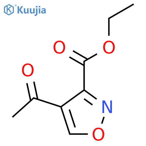 Ethyl 4-acetyl-1,2-oxazole-3-carboxylate structure