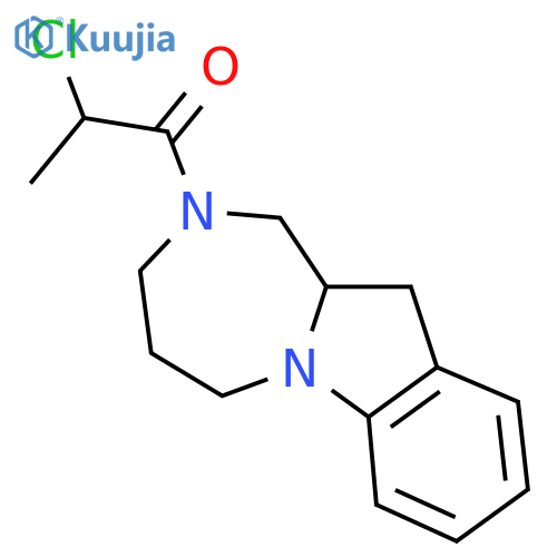 1-(1,3,4,5,11,11a-Hexahydro-[1,4]diazepino[1,2-a]indol-2-yl)-2-chloropropan-1-one structure