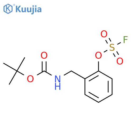 tert-butyl N-({2-[(fluorosulfonyl)oxy]phenyl}methyl)carbamate structure