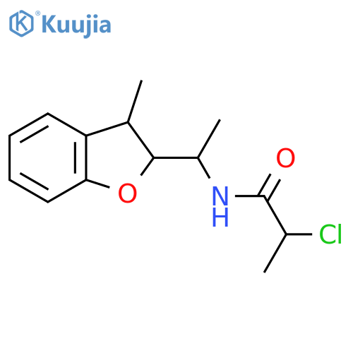 2-Chloro-N-[1-(3-methyl-2,3-dihydro-1-benzofuran-2-yl)ethyl]propanamide structure