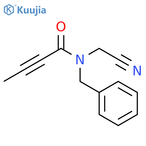 N-(Cyanomethyl)-N-(phenylmethyl)-2-butynamide structure