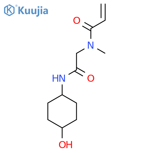 N-{[(4-hydroxycyclohexyl)carbamoyl]methyl}-N-methylprop-2-enamide structure
