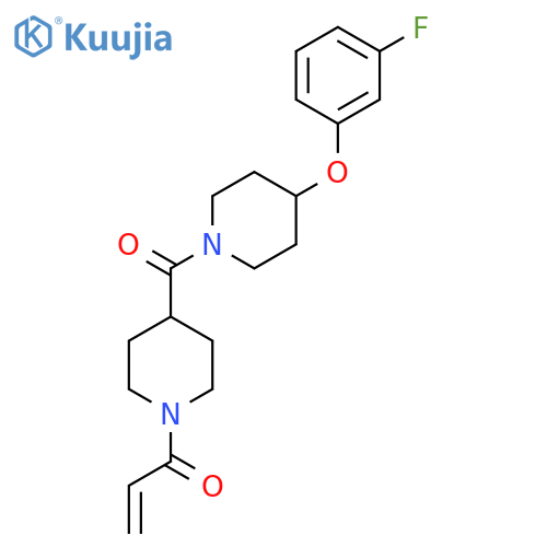 1-{4-[4-(3-Fluorophenoxy)piperidine-1-carbonyl]piperidin-1-yl}prop-2-en-1-one structure