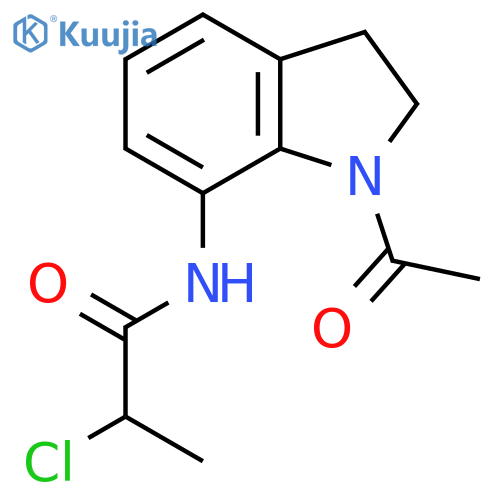 N-(1-Acetyl-2,3-dihydroindol-7-yl)-2-chloropropanamide structure
