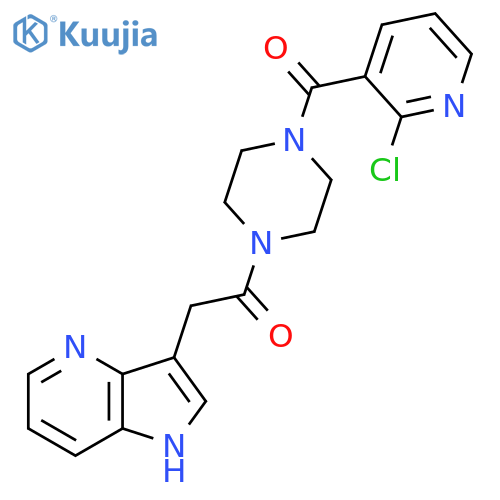 1-[4-(2-Chloropyridine-3-carbonyl)piperazin-1-yl]-2-(1H-pyrrolo[3,2-b]pyridin-3-yl)ethanone structure