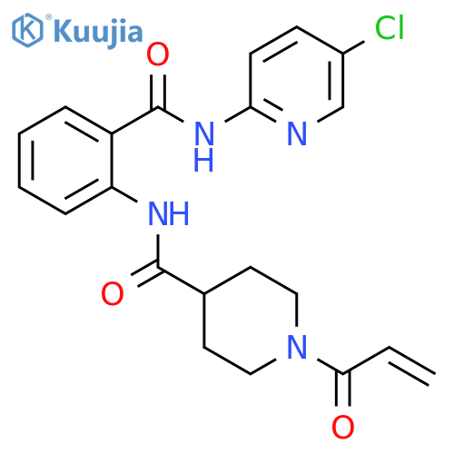 N-[2-[[(5-Chloro-2-pyridinyl)amino]carbonyl]phenyl]-1-(1-oxo-2-propen-1-yl)-4-piperidinecarboxamide structure